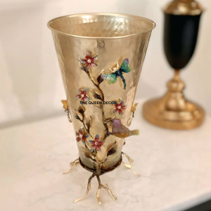 Objets décoratifs, accessoires pour la maison et le jardin, design super moderne, vase à fleurs argenté irrégulier, forme de branche d'arbre - Product Image 2