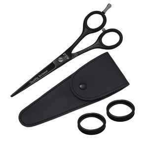 Ciseaux de coiffure professionnels en acier inoxydable pour salon, à pointe arrondie, pour droitiers, légers, à manche moyen - Product Image 4