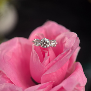 Three-<b>Stone</b> Pear Cut Diamond Engagement Wedding Ring 1.30 Carat Center & 0.85 Carat IGI Certified 14K White Gold Romantic - Product Image 3