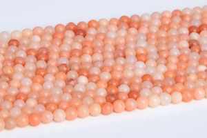 Cuentas de Aventurina Rosa, Piedras Preciosas Naturales Genuinas, Cuentas Sueltas Redondas, Hilo Completo de 15.5 Pulgadas, Venta al Por Mayor - Product Image 6