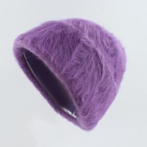 Gorro de Punto de Felpa con Logotipo Personalizado, Impresión Digital a Mano con Pelo de Conejo, Cálido para Invierno, de Viaje, Unisex - Product Image 5
