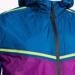 OEM Custom Men's <b>Lightweight</b> Color Block Windbreaker <b>Jacket</b> Hooded Waterproof <b>Running</b> Outdoor Sports Coat Wholesale B2B Supplier - Product Image 3