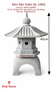 โคมไฟสวนญี่ปุ่นแบบดั้งเดิม Doji Stoneware รุ่น DJ03 ทำจากหินทราย ขนาด 45 ซม. สำหรับตกแต่งกลางแจ้ง สไตล์เซน ประดับบ่อน้ำ ดีไซน์หินที่ทนทาน - Product Image 1