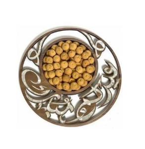 Bandeja de madera artesanal con incrustaciones de perlas, ideal para servir té, café, dulces y para la hostelería. - Product Image 1