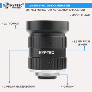 Objectif SWIR 8,5 mm pour caméra 2MP 2/3 pouces, système d'imagerie infrarouge à ondes courtes, haute résolution et performances stables - Product Image 6