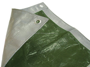 Alta calidad de alta resistencia K-Tarp Vine HDPE lona verde/plata superventas; OEM ODM PE lona fabricante Vietnam corte personalizado - Product Image 3
