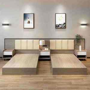 Moderna Base de Cama King Size de Madera de Teca Sólida, Ecológica y Duradera, Juego de Muebles para Dormitorio de Apartamento u Hotel - Product Image 3