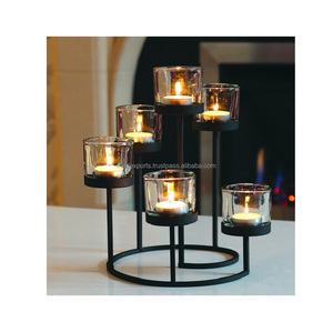 Candelabro de Metal de Lujo, Centro de Mesa Hecho a Mano, Decoración Ecológica para Interiores Modernos y Tradicionales - Product Image 4