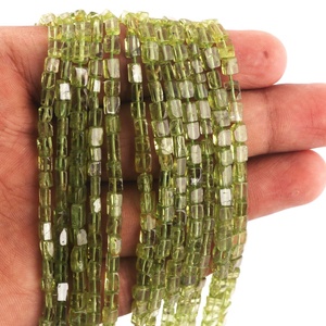 Natural Peridot Smooth Rectangle Gemstone Loose Beads Top Quality Peridot 5-6mm Beads For Jewelry Making Supplies Wholesale - Product Image 5