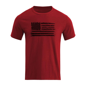 Men's Light Blue T-<b>Shirt</b> With Flag Print Short Sleeve O-Neck Casual Jersey Cotton Regular Fit - Product Image 5