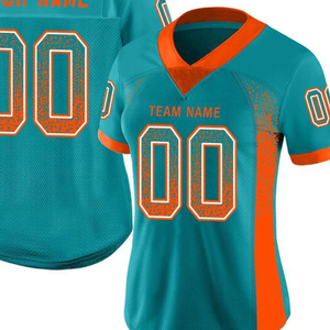 Camiseta de Fútbol Personalizada para Hombre, Color Verde Marino, Cuello en V, Manga Corta, Impresión por Transferencia de Calor, Malla Transpirable, Estilo Regular, Nombre del Equipo en la Espalda - Product Image 2