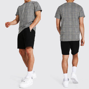 ชุดเซ็ตเสื้อยืดและกางเกงขาสั้นผู้ชาย ผ้าฝ้าย 100% ระบายอากาศ แห้งเร็ว แฟชั่นฤดูร้อน ไซส์ใหญ่ สไตล์ลำลองแนวสตรีท - Product Image 3