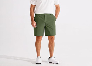 Shorts Bermuda pour Homme Couleur Unie Taille Mi-Haute Style Décontracté avec Poches Fermeture Boutonnée Tissu Tissé - Product Image 2