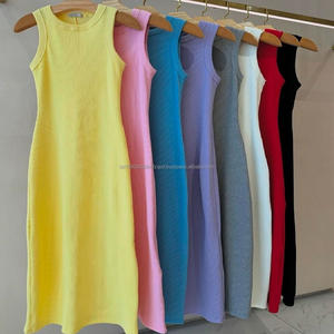 Monos ajustados Y2K sin mangas para mujer, enterizos, bodys, vestidos de punto acanalado, ropa de mujer, venta al por mayor a granel - Product Image 3