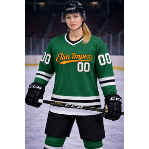 Maillot de hockey personnalisé en polyester 100 % avec broderie sur mesure, services OEM de sublimation pour l'entraînement, vente chaude - Product Image 4