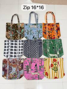 Handmade <b>Quilted</b> Kantha <b>Tote</b> <b>Bags</b> in Cotton for Shopping Travel Everyday Use OEM Wholesale and Export Worldwide Supply - Product Image 4