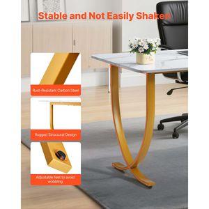 โต๊ะทำงานผู้บริหารทันสมัย ขนาด 63 นิ้ว (กว้าง) x 31.5 นิ้ว (ลึก) โต๊ะคอมพิวเตอร์สำนักงานขนาดใหญ่ สำหรับห้องประชุม แบรนด์ Enla - Product Image 6