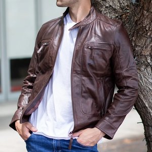 Nouveautés : Veste noire personnalisée avec logo pour homme, vestes en cuir vintage pour homme, vestes de haute qualité, veste d'hiver streetwear - Product Image 6