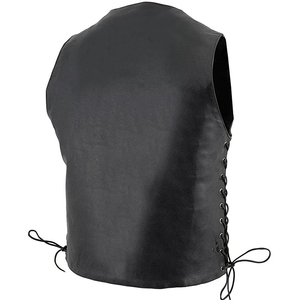 Chaleco de cuero profesional para motocicleta 2026, chaleco de cuero vacuno sin mangas talla grande para motociclista, ¡en oferta online! - Product Image 2