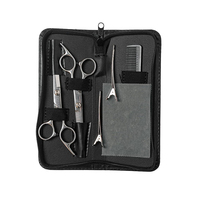 Ensemble professionnel de ciseaux à cheveux en acier inoxydable pour gauchers, à long manche, pour salon de coiffure, ciseaux à effiler, coiffure