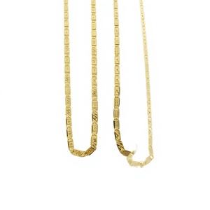 Cadena de Oro Sólido de 22K para Hombre y Mujer, Collar de Eslabones de Lujo Hecho a Mano, Joyería de Oro Amarillo Real, Cadena de Oro de 22 Quilates - Product Image 1