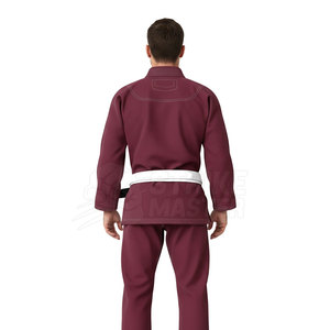 Kimono de Judo et BJJ en Coton Marron 100% Durable, Coupe Classique, avec Ceinture Blanche – Uniforme de BJJ de Haute Qualité pour une Mobilité Optimale - Product Image 4
