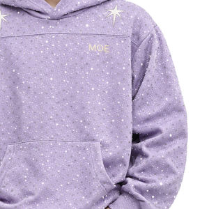 Sudadera con Capucha para Hombre con Diseño de Diamantes de Imitación, Sudadera de Algodón y Felpa para Hombre, Ropa Urbana, Logotipo Personalizado, Calidad Premium, Fabricación por Contrato - Product Image 5