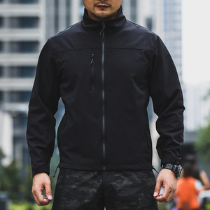 เสื้อแจ็คเก็ตมีฮู้ดแบบยุทธวิธีสำหรับผู้ชาย เสื้อผ้าทำงานกลางแจ้งสำหรับฤดูใบไม้ร่วง ระบายอากาศได้ดี กันลม เป็นมิตรกับสิ่งแวดล้อม ปิดด้วยซิป ผลิตจากโพลีเอสเตอร์ 100% แบบ Worsted - Product Image 5