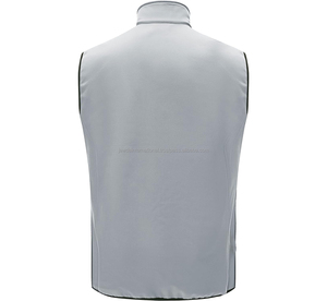 <b>Men</b>’s Premium Contrast Piping Softshell Vest, Lightweight Breathable Sleeveless Workwear <b>Jacket</b>, Custom Logo OEM Body Warmer - Product Image 2