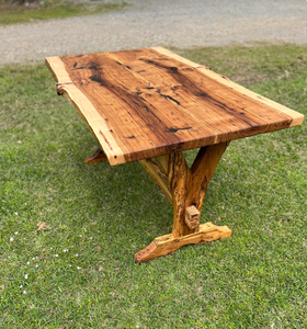 Juego de Mesa de Comedor Cuadrada Moderna Hecha a Mano con Diseño de Paneles, Patas de Madera Ecológica, para 6 Personas, Muebles para Comedor - Product Image 1