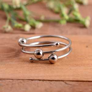 SHYAM JEWELRS Luxury <b>Adjustable</b> 925 Sterling Silver Anxiety Bead Spinner <b>Ring</b>-Handmade Three-Layer Unisex Fidget <b>Ring</b> for Stress - Product Image 1