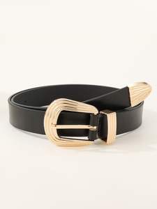 Ceinture classique en cuir pour femme au design épuré, idéale pour les garde-robes traditionnels, modernes et minimalistes - Product Image 6