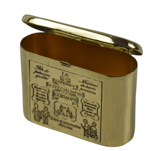 Royal Brass Tooth Pick Box Pyx For Hosts Church Supplies <b>Lid</b> Stylish Royal Metal Shiny Dry Fruits Container Candy Storage <b>Bins</b> - Product Image 1