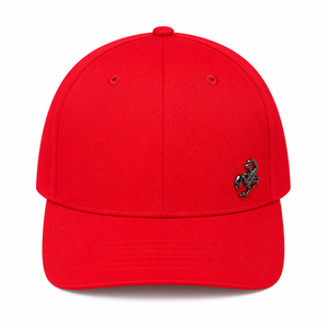 Red 6-Panel Snapback Cap With Embroidered Scorpion Logo Unisex Casual <b>Hat</b> Spring <b>Summer</b> Style - Product Image 5
