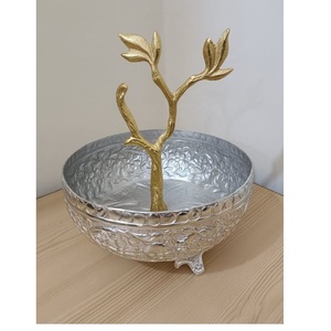 Frutero de Aluminio con Rayas Plateadas de Primera Calidad, Elegante y Decorativo, Diseño Atractivo y Sofisticado, Ideal para Regalos, Hogar y Oficina - Product Image 3