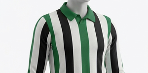 T-shirt de football pour homme de qualité supérieure, sublimation, col plat tricoté, brassard, 100 % polyester micro-interlock 160 g/m² - Product Image 2