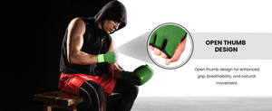 Gants de boxe élastiques avec rembourrage en mousse de gel pour entraînement de karaté, logo personnalisé, protection - Product Image 6