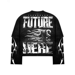 Camiseta Vintage de Algodón 100% Lavado al Ácido de 230 g/m² OEM, Camiseta Holgada de Manga Corta con Hombros Caídos, Unisex, Oversize - Product Image 3