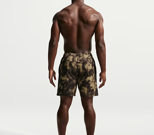 Breathable Eco-Friendly Hot Surf <b>Swim</b> Shorts with Flowers Colored Wash Lightweight Summer Beach Apparel in Polyester/Spandex - Product Image 2