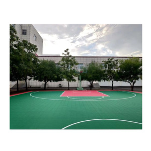 กระเบื้องพื้นพลาสติกแบบ interlocking กันลื่นสำหรับสนามบาสเกตบอลและสนามเด็กเล่นกลางแจ้ง พื้นกีฬากลางแจ้ง - Product Image 2