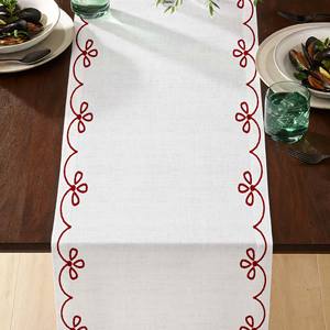 Camino de Mesa 100% Algodón con Hermoso Diseño Bordado, Color Blanco, a Precio Accesible - Product Image 1