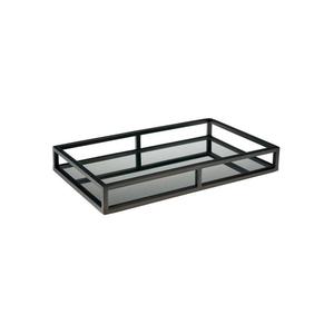 Plateau rectangulaire vintage en acier inoxydable, plateau de présentation pour buffet, plateau de service alimentaire en métal, rangement et organisation à domicile, plat à collation - Product Image 1