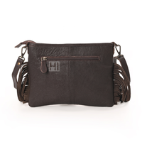 Petit sac à bandoulière en cuir de vachette occidental avec patchs gravés à la main