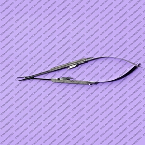 Porte-aiguille de suture Castroviejo en acier inoxydable de qualité supérieure, droit, instrument chirurgical de précision pour microchirurgie, manuel TETRA - Product Image 5