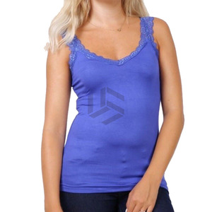 Cotton Polyester Made Women Tank <b>Tops</b> Sleeveless Gym Wear New Arrival Oversized Front Logo Customizable - Product Image 1