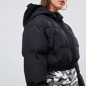 Chaqueta Corta de Invierno para Mujer, Estilo Bomber, Acolchada, Transpirable, con Cuello Grande, Tallas Grandes, Personalizable, Venta al Por Mayor - Product Image 1