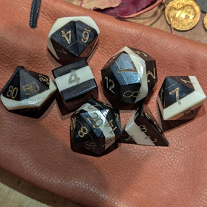 Dado de Hueso de Diseño Personalizado, Dados Poliédricos de Hueso Personalizados para Juegos de Rol de Mesa, Artículo de Fabricación de Accesorios Profesionales para Juegos - Product Image 1