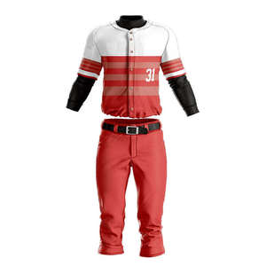 Conjunto de Pantalones y Camiseta de Béisbol a Rayas, Impresión Digital Personalizada con Nombre del Jugador, Cintura Elástica Antibacteriana, Uniforme Retro, Marca Privada OEM - Product Image 1