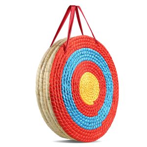 Cible de tir à l'arc traditionnelle en paille solide à 5 couches de 20 pouces, fabriquée à la main pour le tir à l'arc et à la flèche, cibles et accessoires de qualité supérieure - Product Image 1