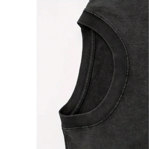 T-shirt personnalisé unisexe de haute qualité, écologique, imprimé, 100% coton biologique, vintage, à épaules tombantes, surdimensionné, lourd, lavé - Product Image 4